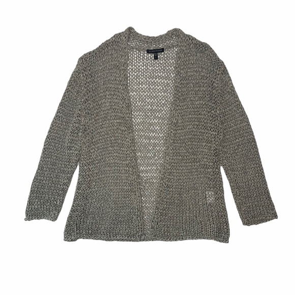 Eileen Fisher Sweaters - Eileen Fisher Gray Open Front Knit Cardigan